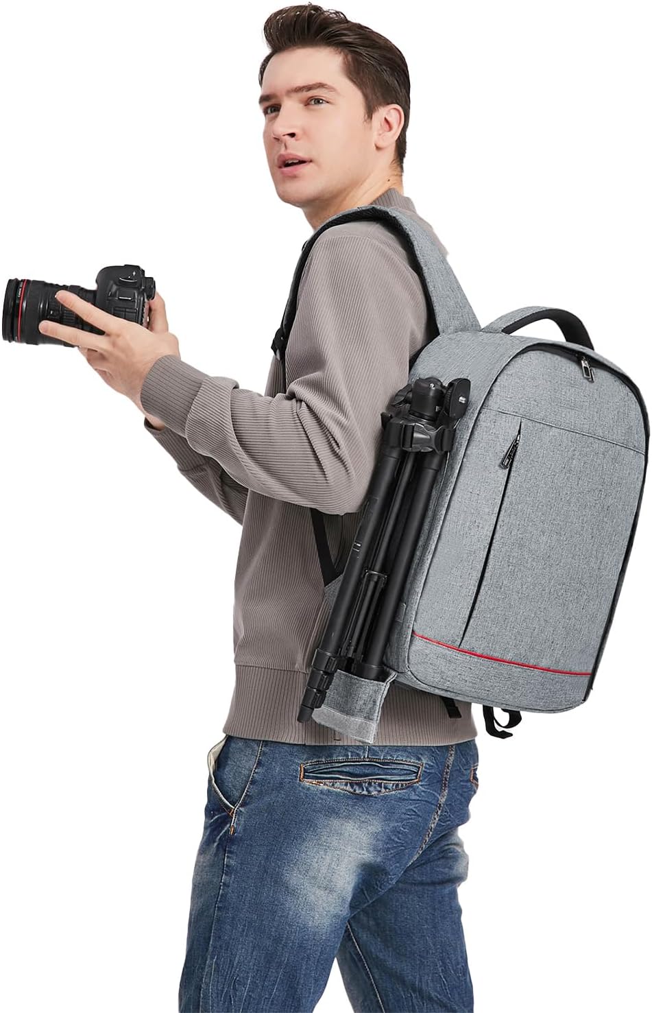 KONO Kamerarucksack Fotorucksack Kamera Rucksack wasserdicht stossfest Kameratasche für SLR Kamera O