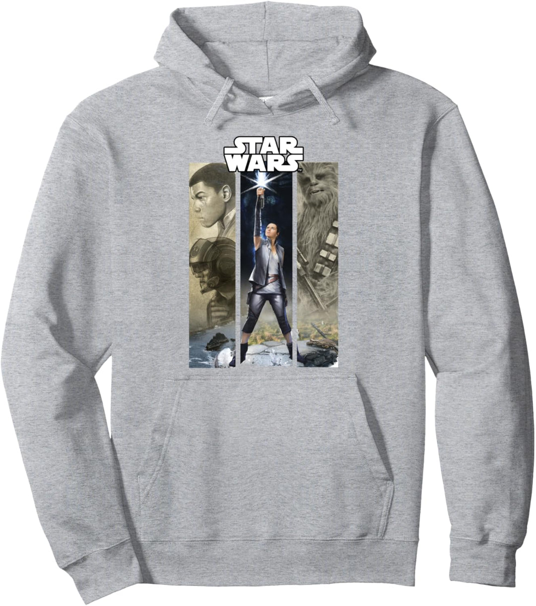 Star Wars The Last Jedi Rey Power Stance Panels Pullover Hoodie