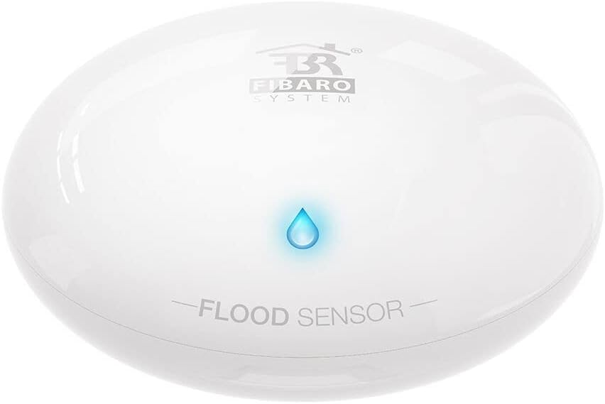 FIBARO Flood Sensor / Z-Wave Plus Wassermelder, Hochwasser, Leck und Temperatursensor, FGFS-101