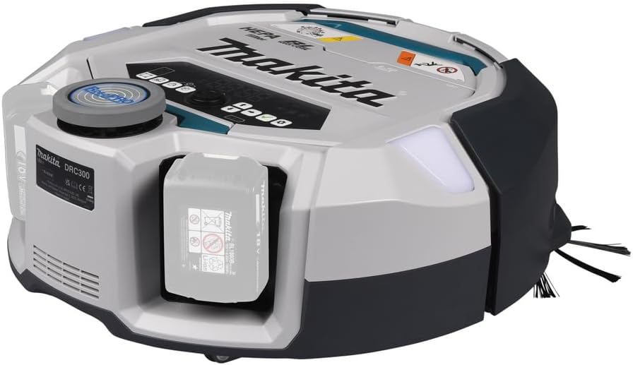 Makita DRC300Z Saugroboter 18V (ohne Akku und Ladegerät), Weiss/Schwarz
