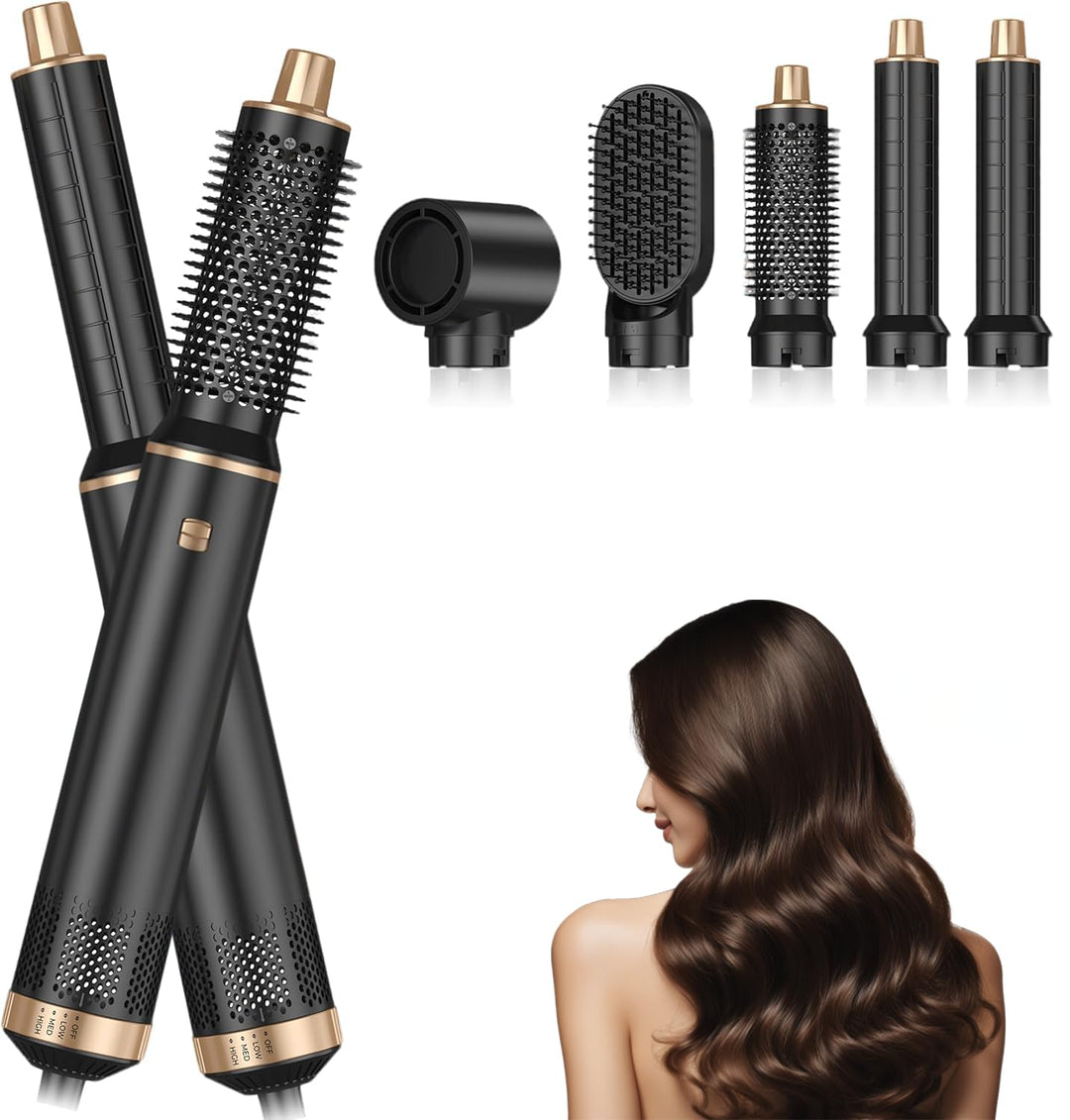 5 in 1 Hair Dryer Brush Hot Air Curling Brush Negative Ion Air Styler，Multi Function Blow Dryer Brus