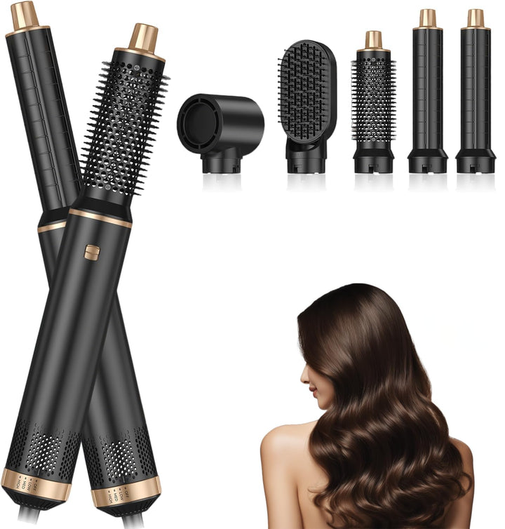 5 in 1 Hair Dryer Brush Hot Air Curling Brush Negative Ion Air Styler，Multi Function Blow Dryer Brus