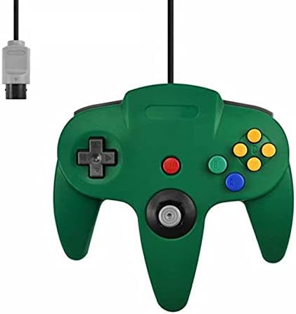 2 Controller Für Nintendo 64 N64 Farbe nach Wahl Kabelgebunden Gamepad Joypad (2X Grün), 2x Grü