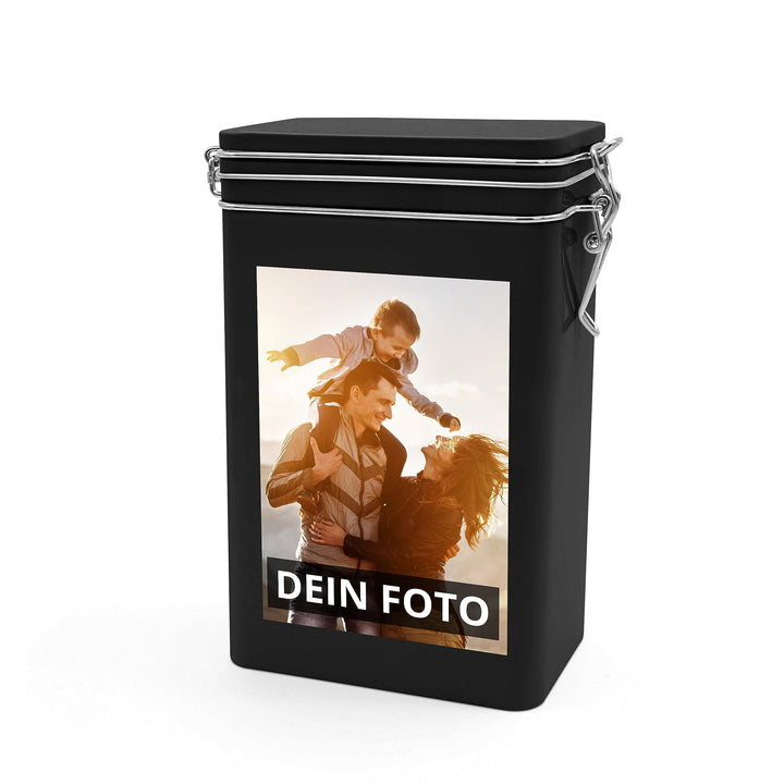 Personalisierte Kaffeedose mit Foto bedrucken lassen - Vorratsdose für Kaffee mit eigenem Motiv gest