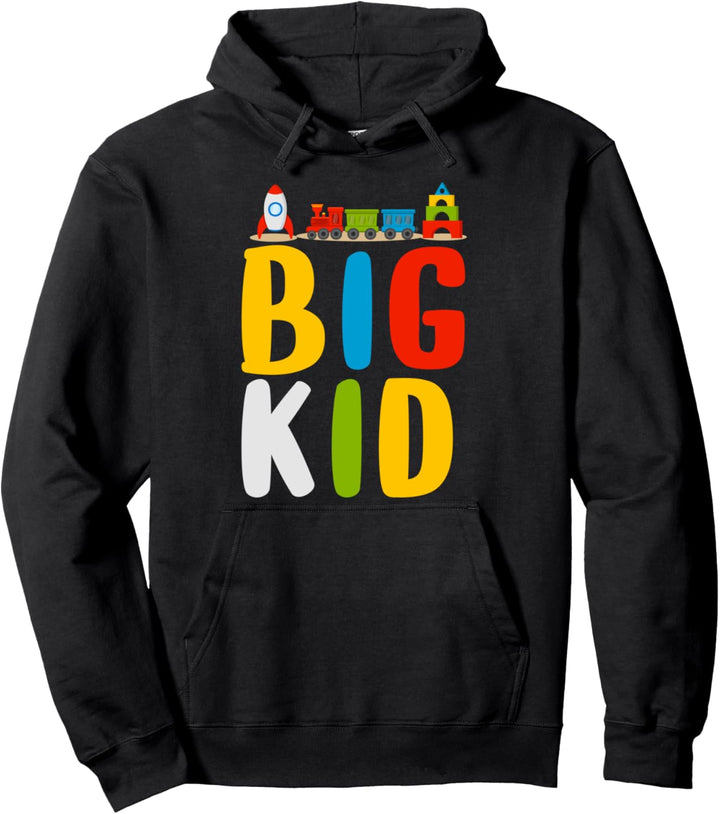 Big Kid Cute Color Train Building Blocks Diapers Nappy Boy Pullover Hoodie