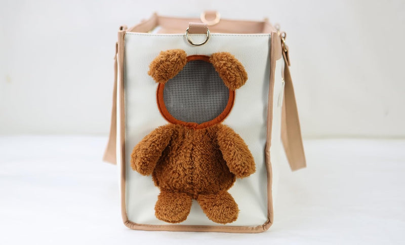 Hundetasche Transporttasche Luxus Teddy-Optik