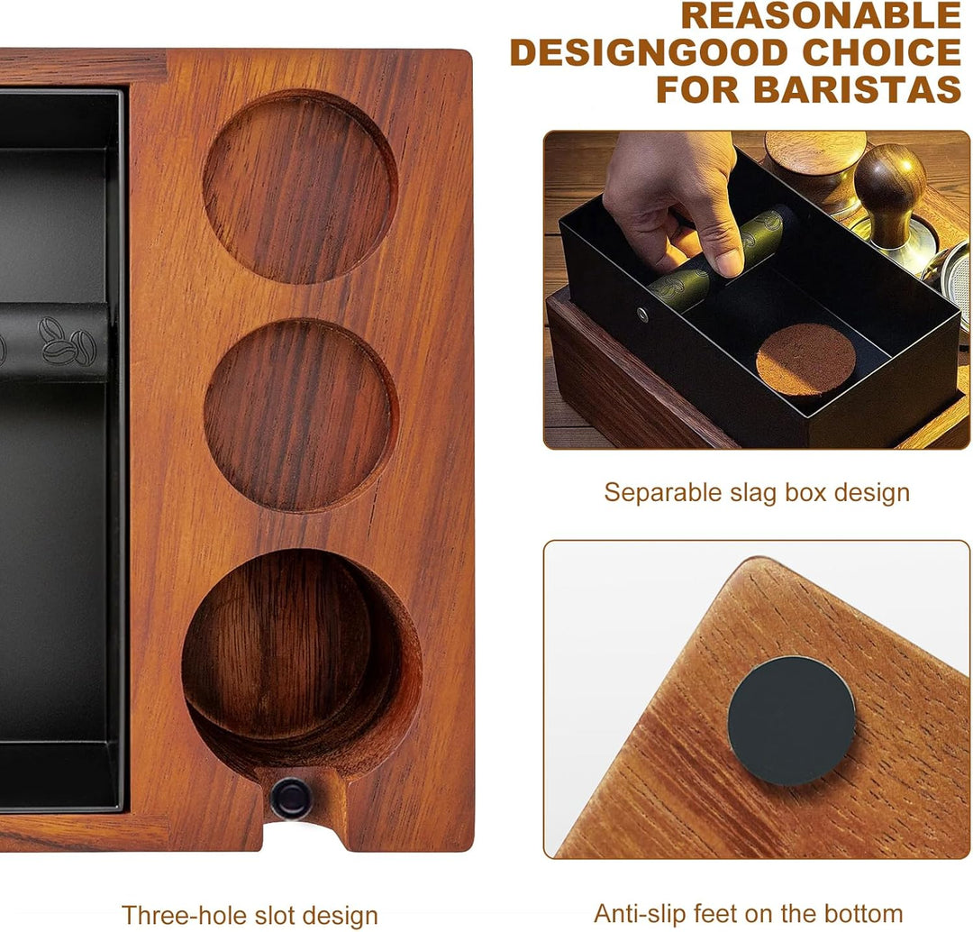 Tamperstation, Espresso Tamper Station, Espresso Tamperstation und Klopfbox, Espresso Tamper Station