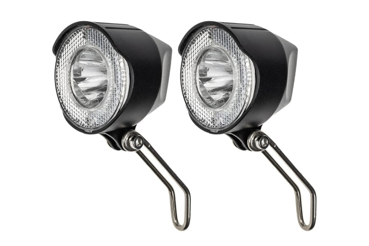 2 Stück Fahrrad Büchel SECU LUX Scheinwerfer Licht vorn Seitendynamo Spar Set