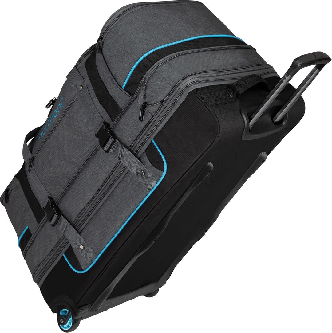 normani Reisetasche 2-Rad Trolley Weichgepäck Reisetasche mit Rollen und 6 Fächern - erweiterbarer R