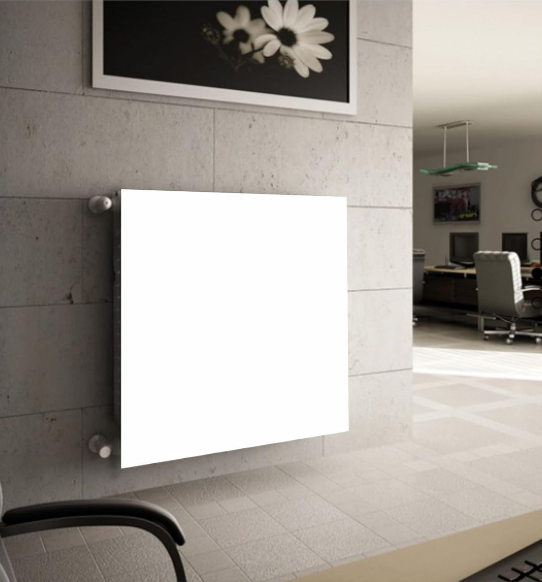 Magnetische Heizkörperverkleidung - 160x60 cm - Magnet Heizkörperabdeckung - Motiv Weiss - Wasserdic
