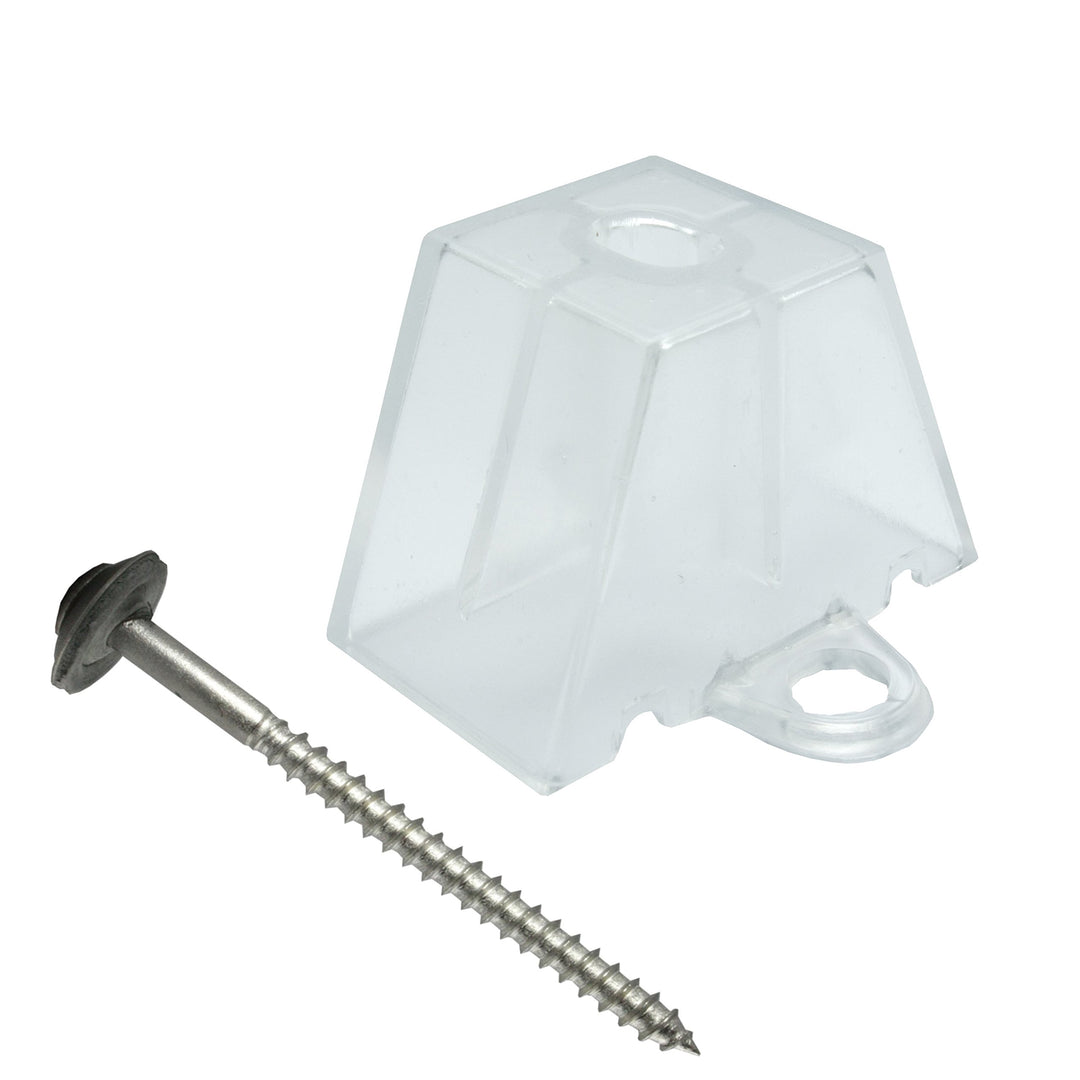 50 Abstandhalter Profil 35/207 Trapez und 50 Spenglerschrauben 4,5x65 mm Edelstahl A2 EPDM 15 mm