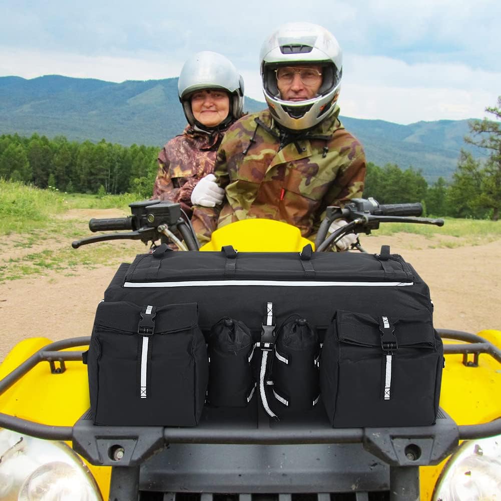 Wakects ATV-Tasche, Universal Soft ATV Quad Bag, Reissfeste Und Verstellbare Gurtbänder Satteltasche