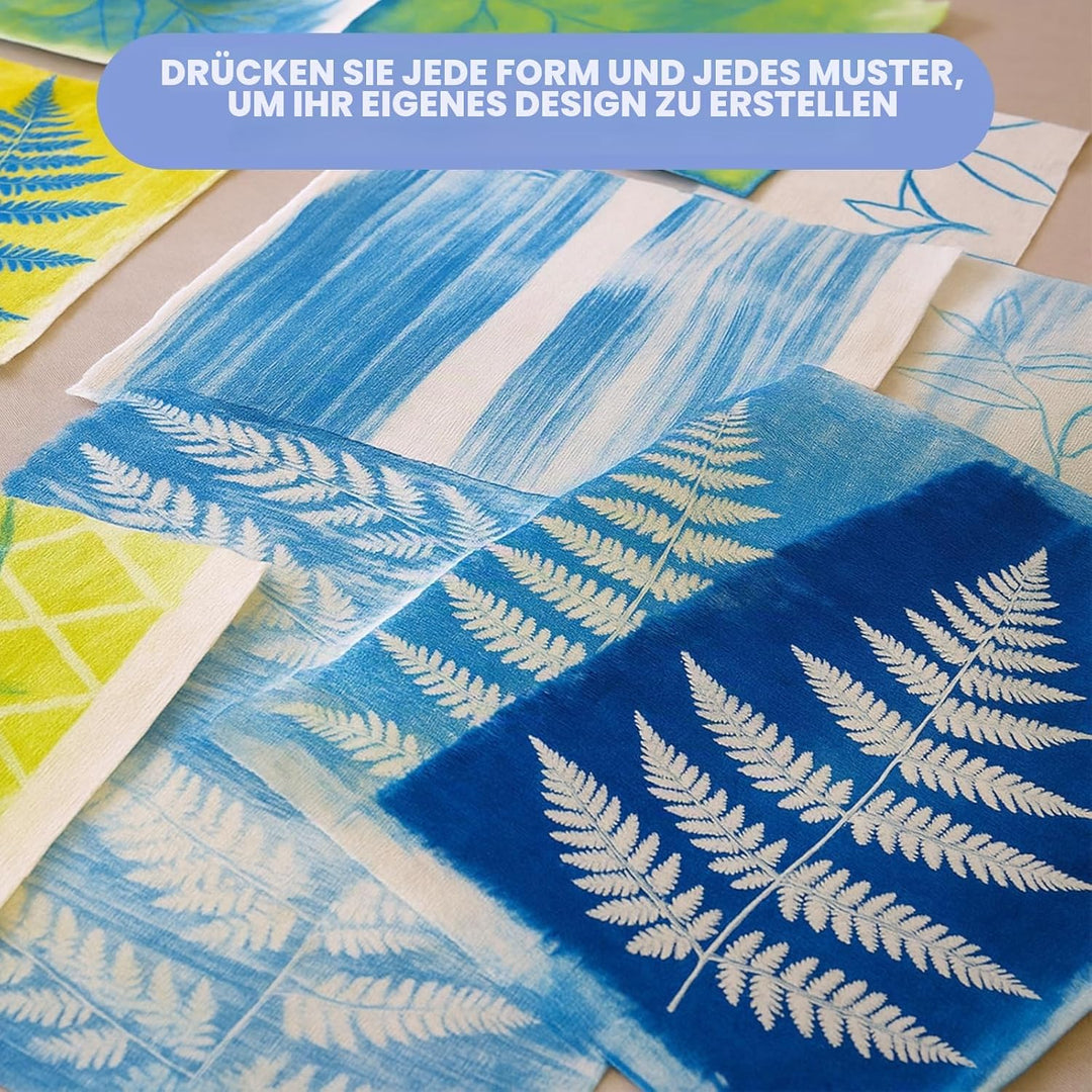 Gel Druckplatte, Wiederverwendbare Gel Printing Plate, Inklusive Mini-Rollerpinsel, Stempeln und Tex