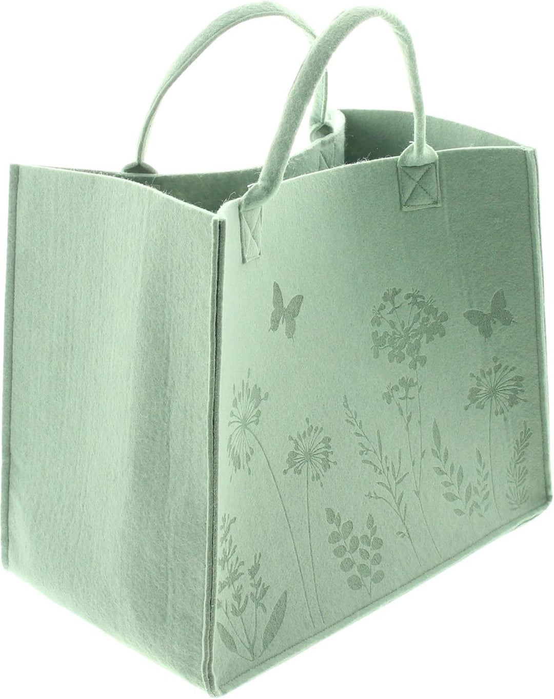 FRANK FLECHTWAREN Shopper, Tasche Blumenwiese, Filz Masse: 40 x 24 x 33 cm, GH 46 cm