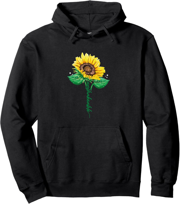 Unerschütterliche Sonnenblume - Inspirierende Sprüche Pullover Hoodie