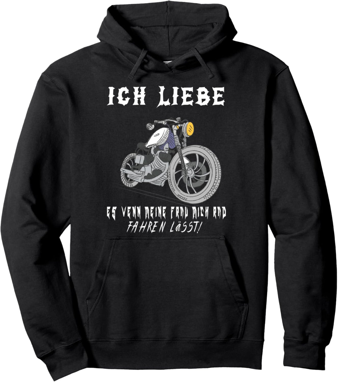 Moped herzschlag Lustig Wheelie evolution Bikerstyle Pullover Hoodie