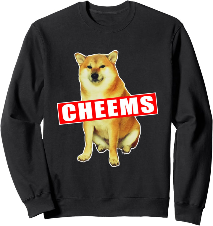 Cheems Cheemsburger Lächelnder Hund Sweatshirt