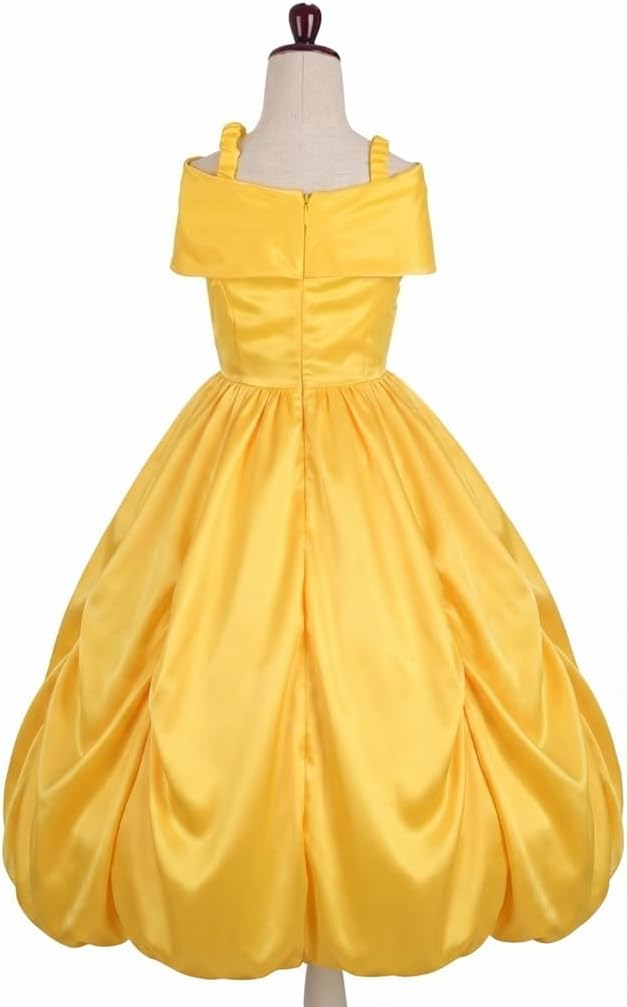 Lito Angels Märchen Schönheit Prinzessin Kostüm Kleid für Kleinkind Mädchen, gelbes Verkleidung Grös