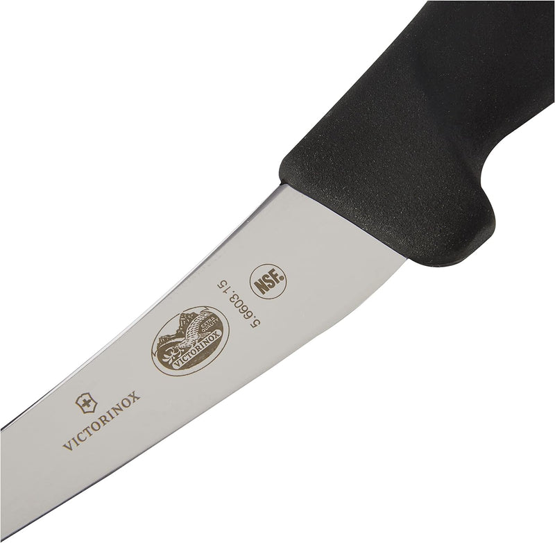 Victorinox, coltello disossatore da cucina Fibrox, manico ergonomico, 15 cm, nero 15 cm Schwarz, 15