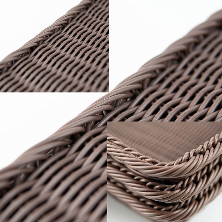 2 Packungen 15,7 Zoll Brotkörbe zum Servieren,Rechteckige Körbe zur Aufbewahrung,Weidenkörbe (Gross