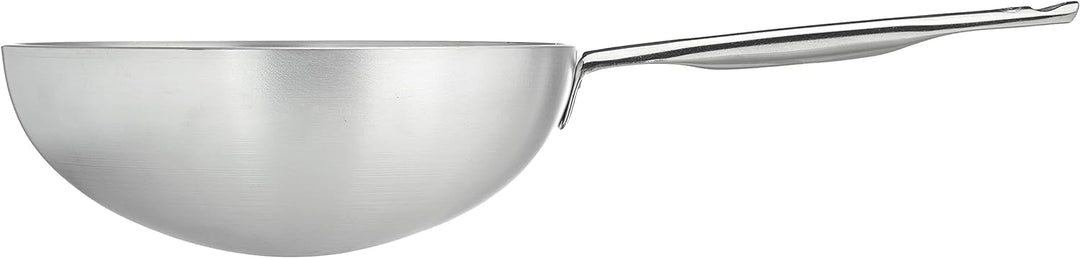 Pentole Agnelli ALMR1111W28 Wok, Radiant mit Boden aus Aluminium, 28 cm, Metall, Silber/schwarz, 28