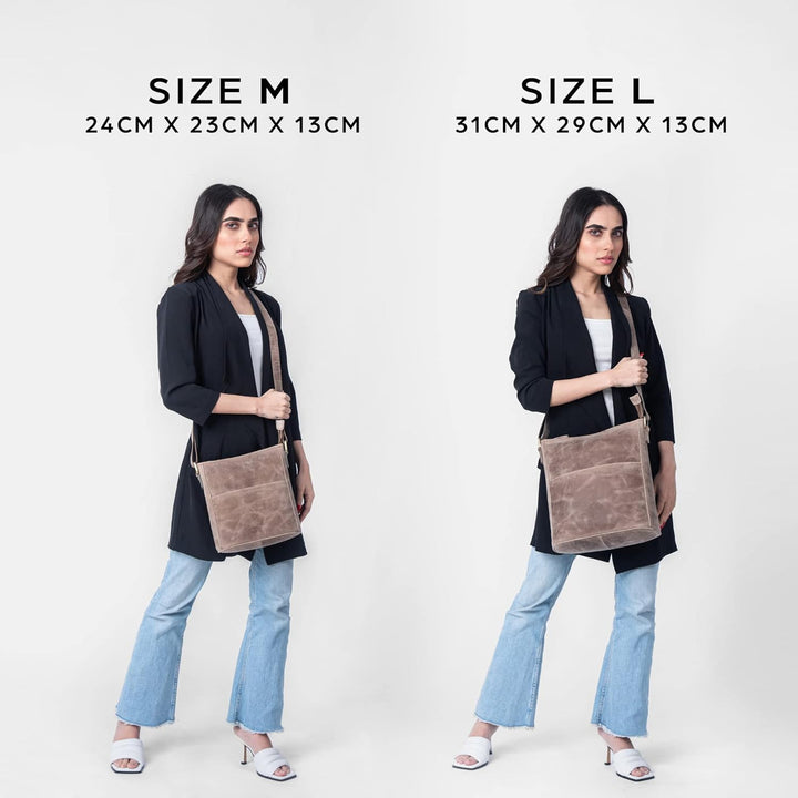 LEABAGS Leder Handtasche Damen I Premium Echtleder Umhängetasche I Schultertasche I Damentasche I Tr