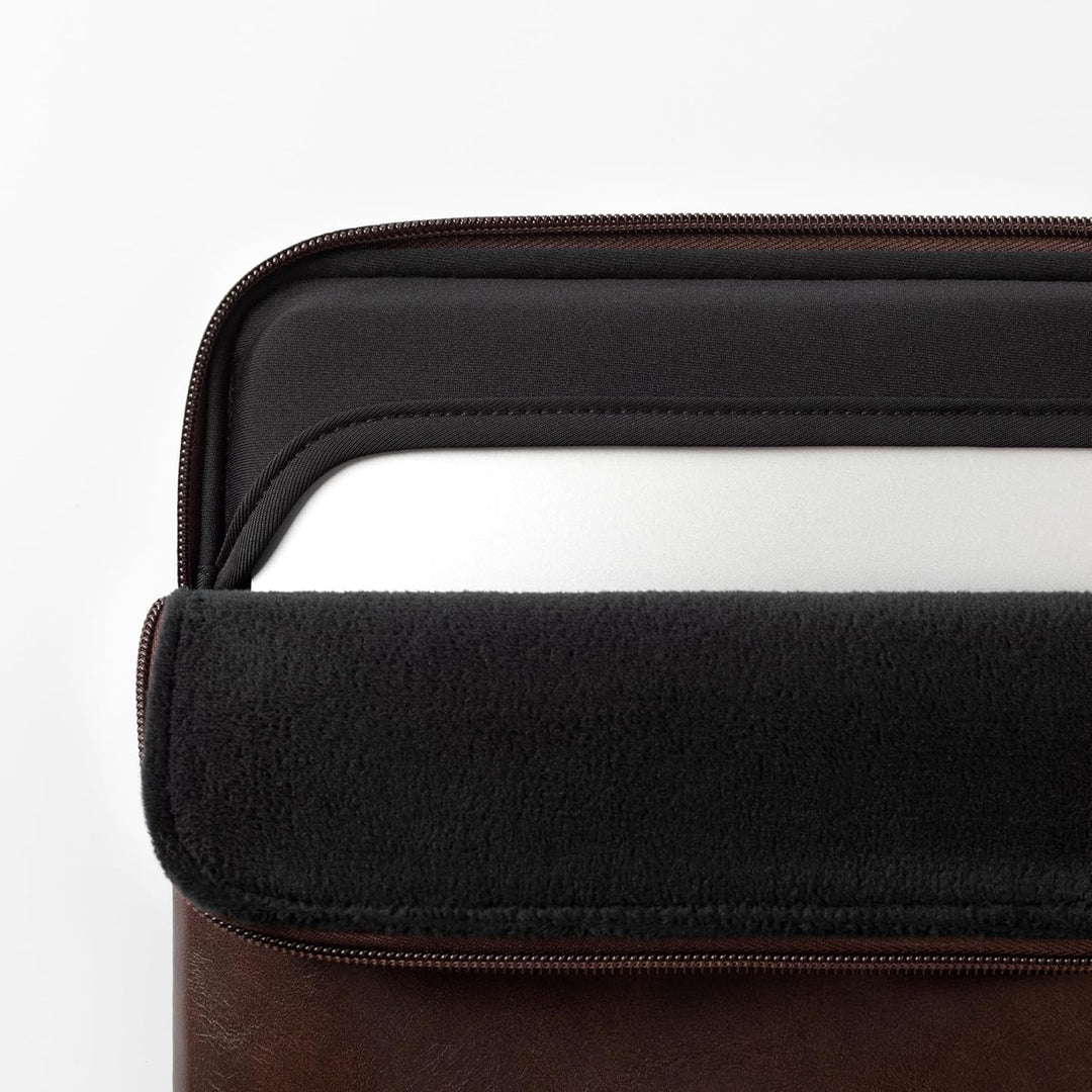 Comfyable Leder Laptop Hülle Kompatibel mit 16 Zoll MacBook Pro M4 2024 & 15 Zoll MacBook Air M4 M3