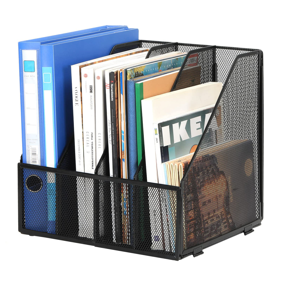 EasyPAG 4 Ablagefächer A4 Metall Büro Schreibtisch Organizer Akten Dokumenten Ablage Zeitschriften H