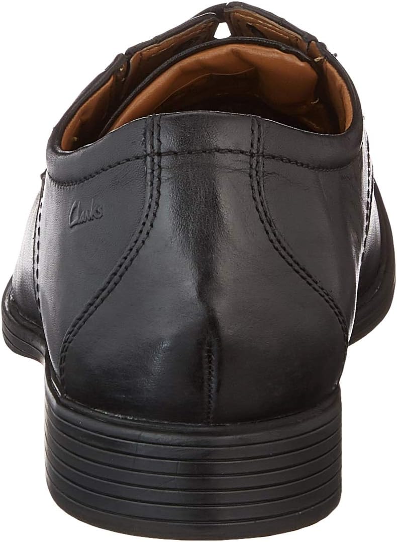Clarks Herren Whiddon Step Slipper 41 EU Weit Black Leather, 41 EU Weit Black Leather
