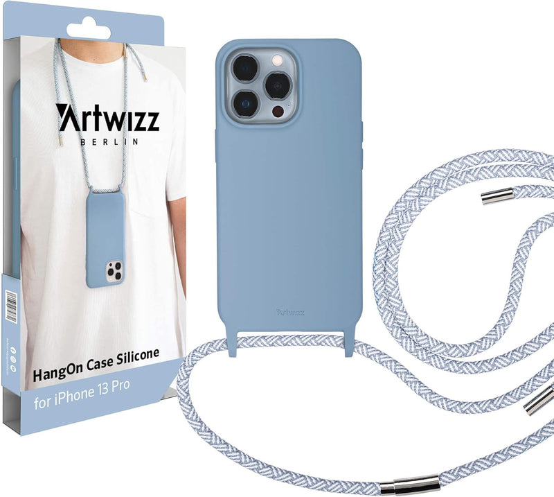 Artwizz HangOn Case kompatibel mit [iPhone 13 Pro] - Elastische Schutzhülle aus Silikon als Handyket