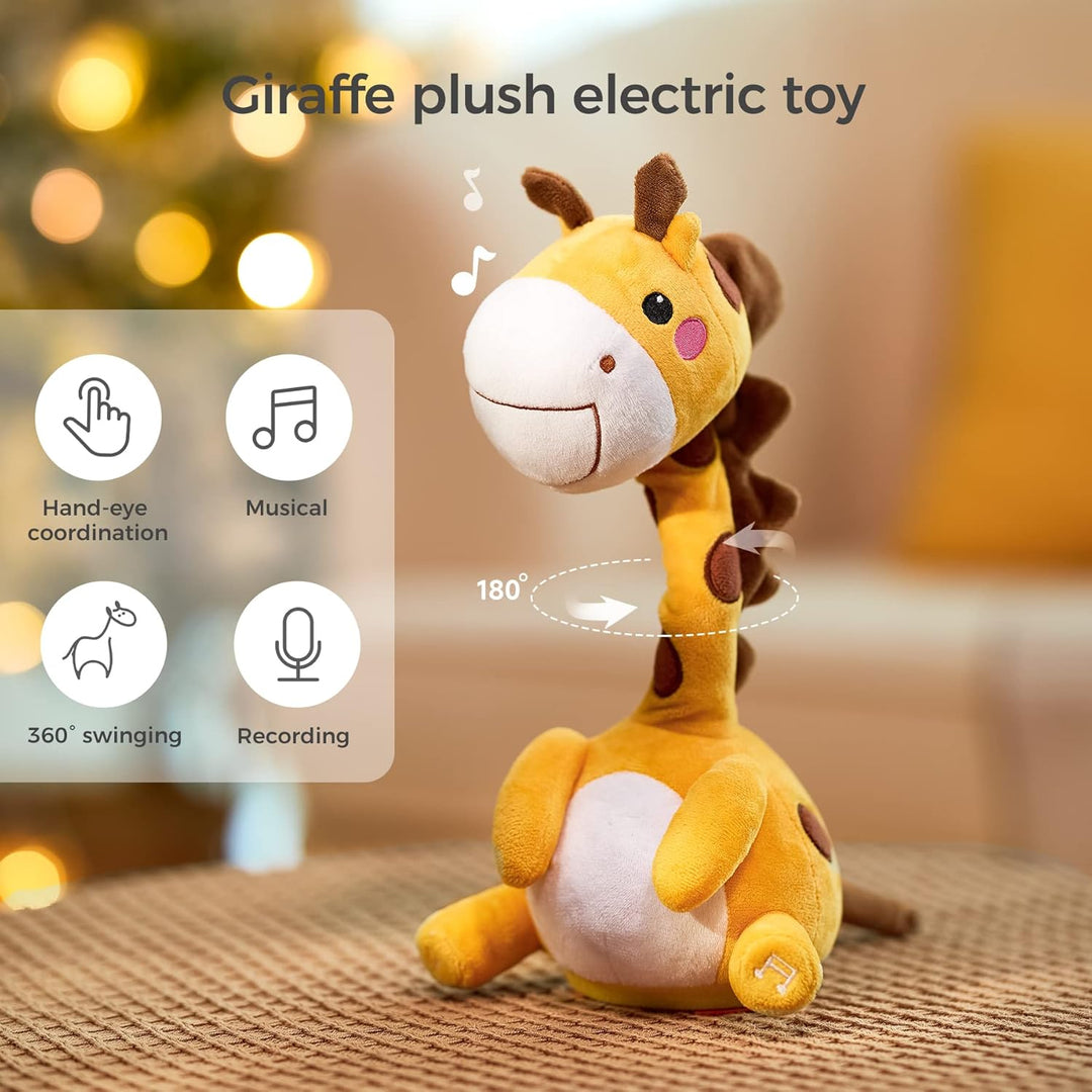 TUMAMA Baby Plüschtier Sprechende tanzende Giraffe Spielzeug Geschenke für Jungen Mädchen,Kinder Plü