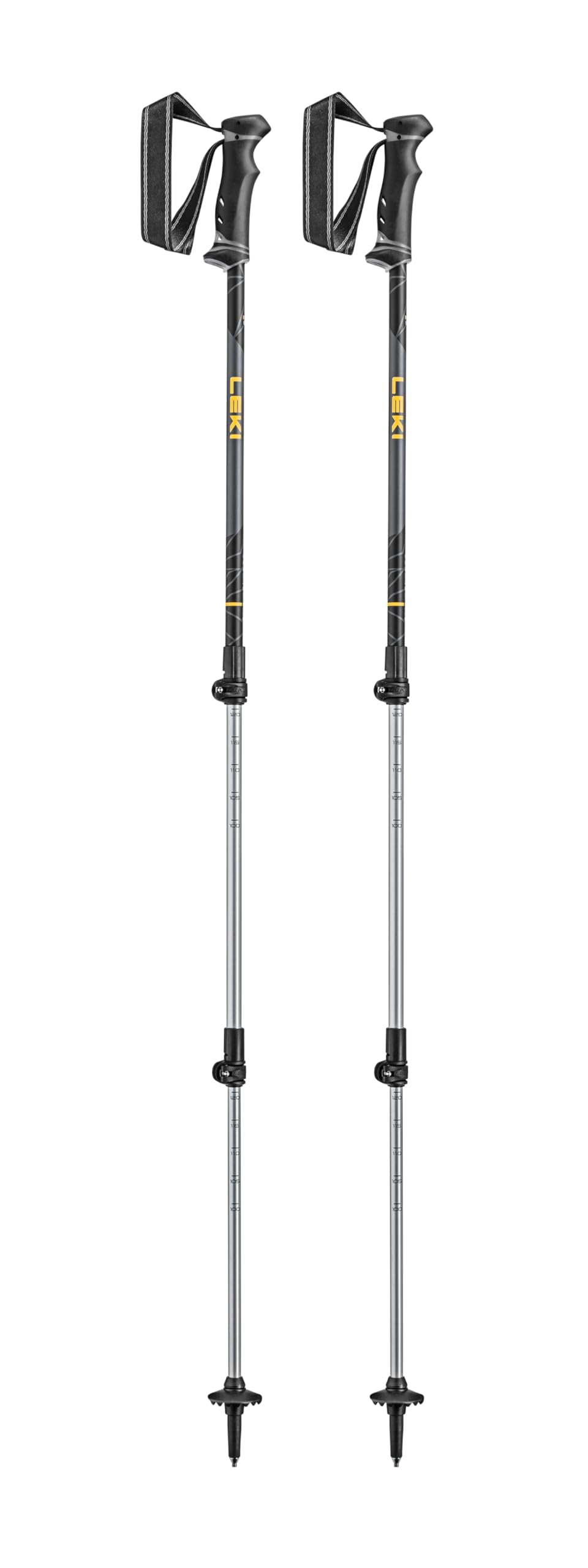 LEKI Journey Lite Aluminum Adjustable Lightweight Walking Poles for Trekking & Hiking LIGHT ANTHRACI