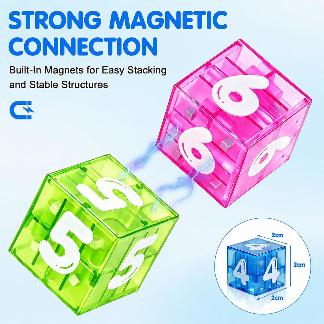 Mini Magnetische Bausteine 40PCS Magnetbausteine Reiseset mit Metallbox für Kinder, Magnetic Buildin