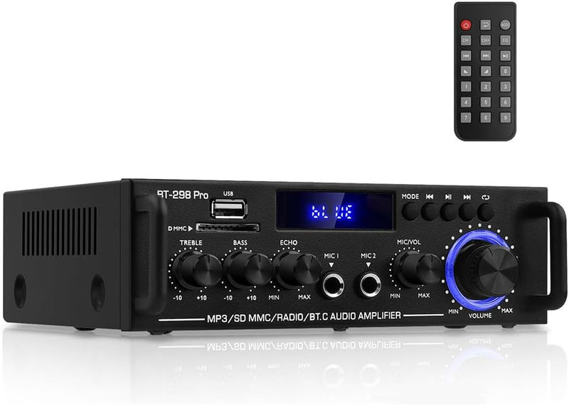 HiFi Stereo Verstärker BT-298Pro Bluetooth 5.0 Audio Leistungsverstärker Empfänger 2.0-Kanal 50W x 2