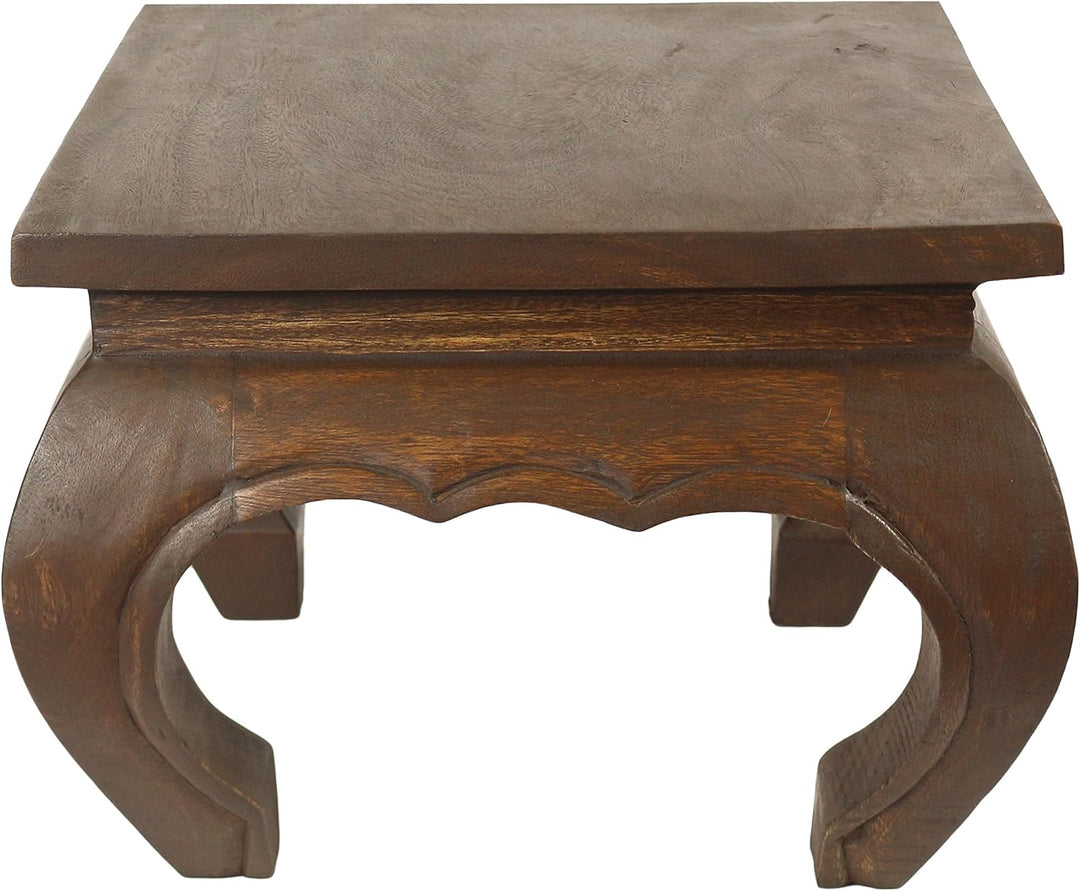 Oriental Galerie Opiumtisch Dunkelbraun - 35cm Beistelltisch Tischchen Hocker Blumenhocker Akazienho