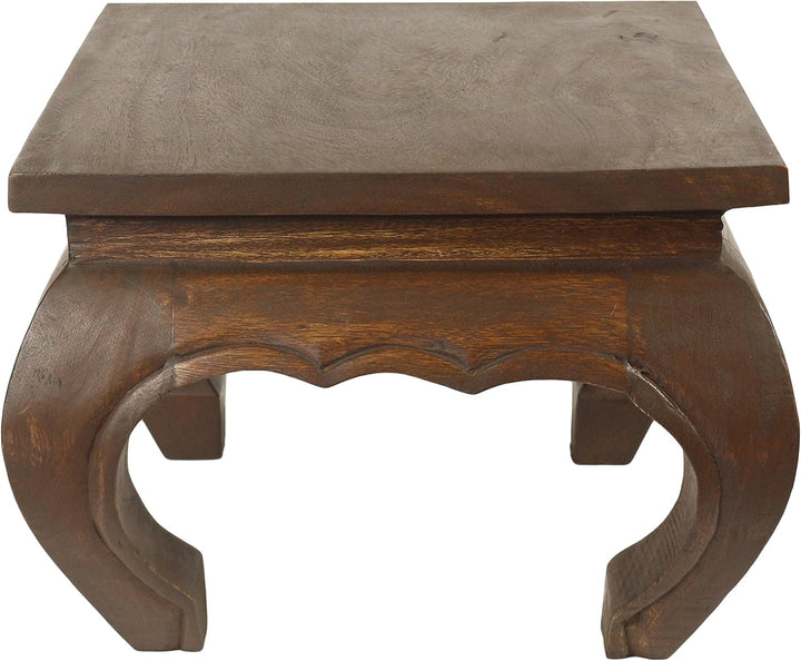 Oriental Galerie Opiumtisch Dunkelbraun - 35cm Beistelltisch Tischchen Hocker Blumenhocker Akazienho