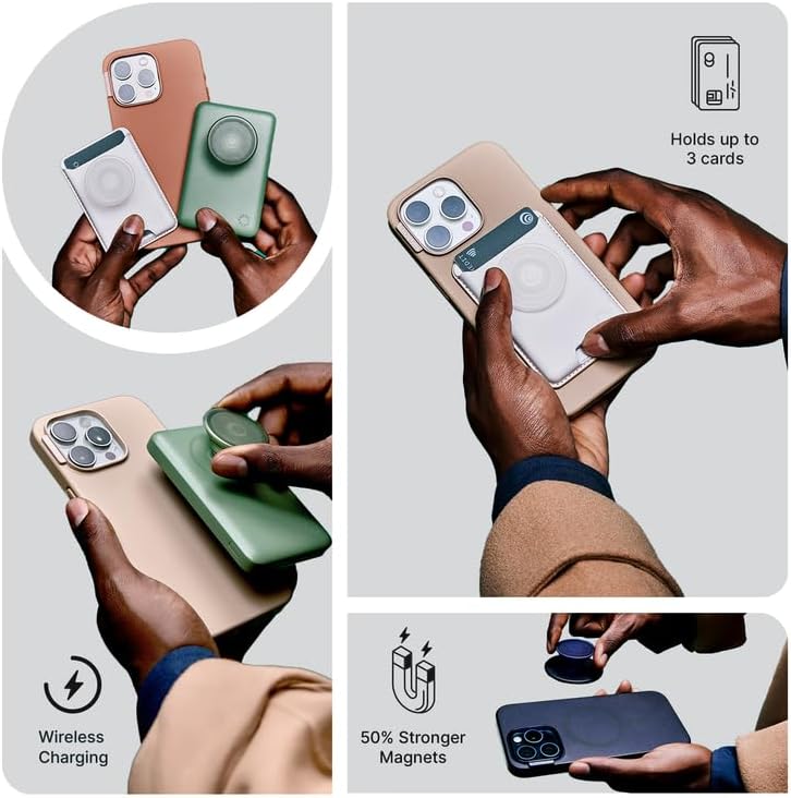 PopSockets: PopCase Hülle für iPhone 13 Pro mit Abnehmbarem PopGrip Slide Sockel und Griff mit Austa