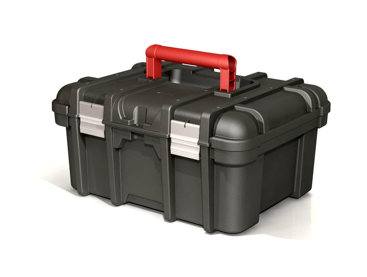 KETER - 40,6 cm Jumbo-Werkzeugkoffer, 42 x 32,8 x 20,5 cm, schwarz 16 pulgadas, 16 pulgadas