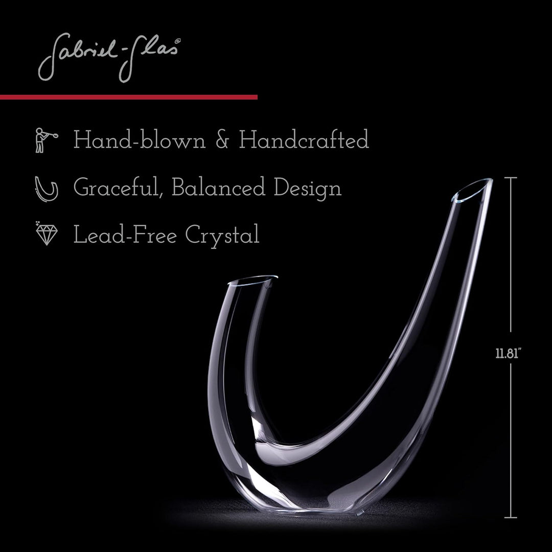 Gabriel Glas Decanter "Alpha" - Design Weindekanter aus hochwertigem Glas Farblos, Farblos