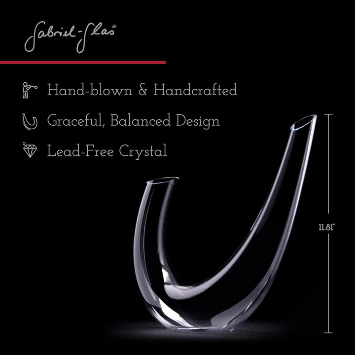 Gabriel Glas Decanter "Alpha" - Design Weindekanter aus hochwertigem Glas Farblos, Farblos