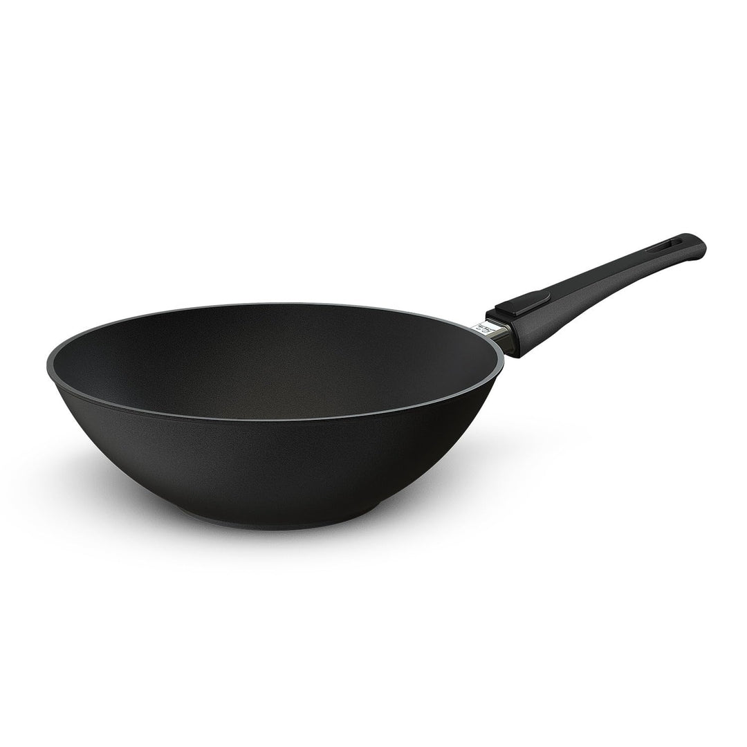 Hoffmann Wokpfanne by Bernd Zehner, Ø 30 cm, verzugsfreier Handguss, Keramikbeschichtung, Induktions