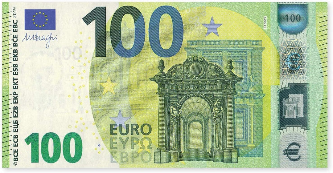Litfax GmbH 100 € Euroschein/Euro-Geldscheine ca. 191x103 mm/banderoliert, je Pack. 75 Stück (10 PG)