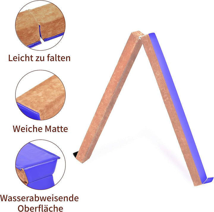 DREAMADE Balken für Turnen, Schwebebalken klappbar, Balance Beam, Übungsbalken Gymnastikbalken Balan