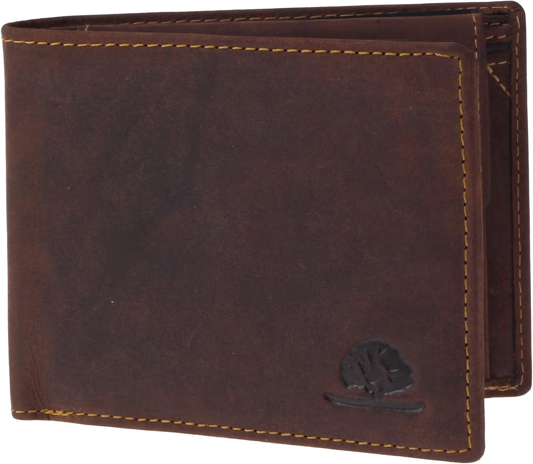 Greenburry Vintage RFID Geldbeutel Leder Geldbörse braun