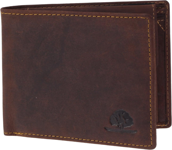 Greenburry Vintage RFID Geldbeutel Leder Geldbörse braun