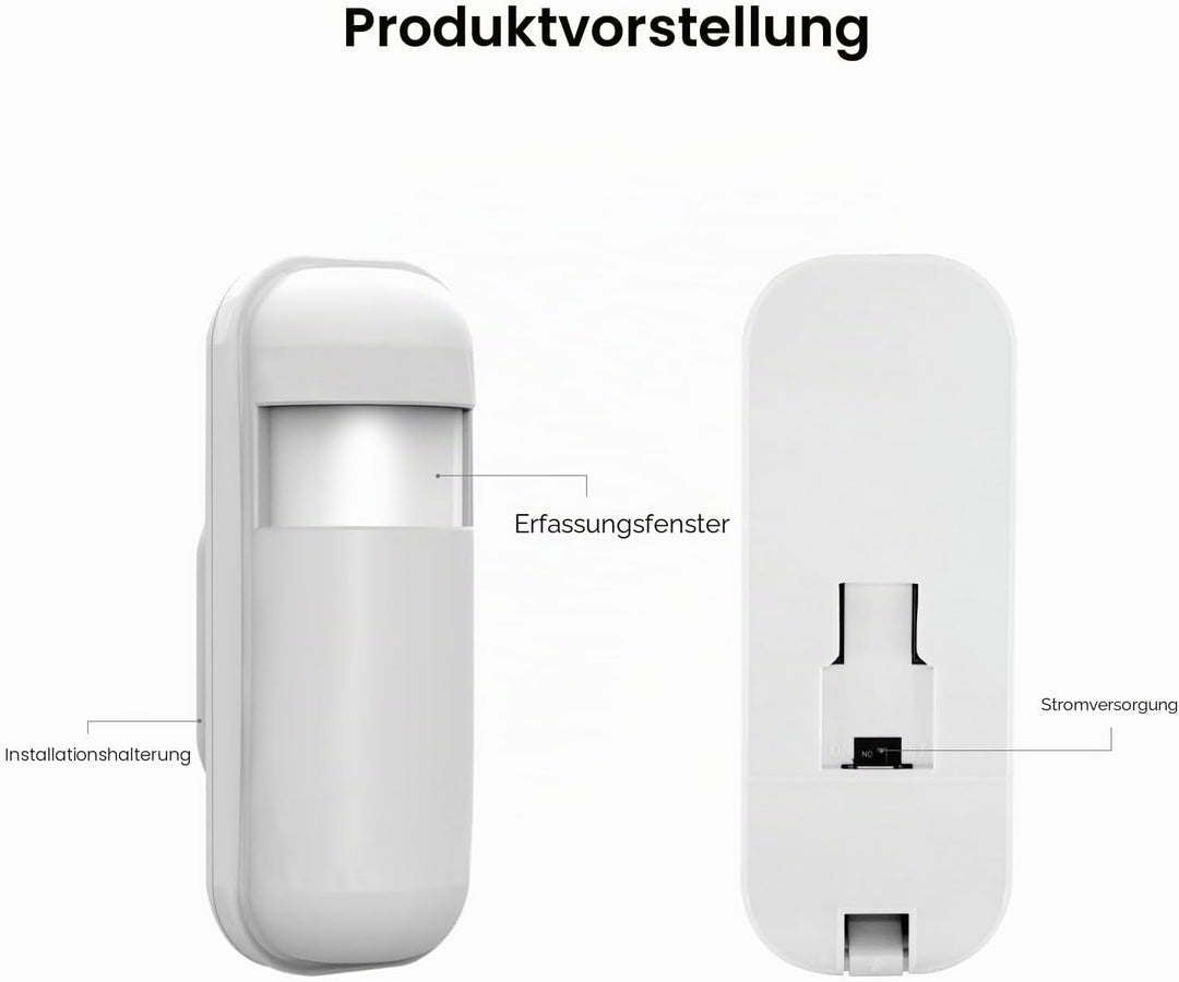 PGST 433MHz Drahtloser PIR-Melder Infrarot-Bewegungsmelder für Haus, Geschäft und Alarmanlage (PG107