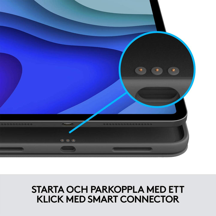 Logitech Folio Touch iPad Hülle Tastatur, Trackpad und Smart Connector für 11 Zoll iPad Pro (Modell: