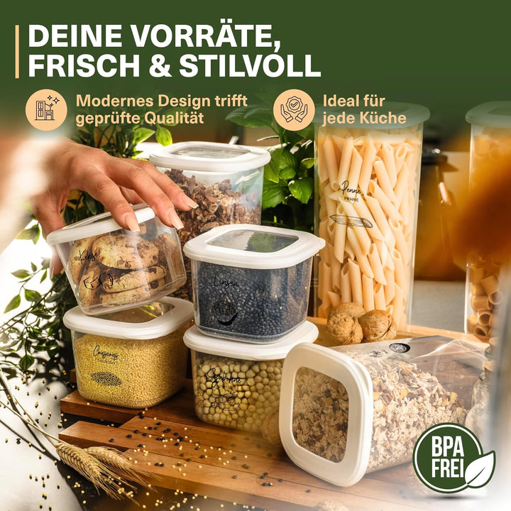 Viwares luftdichte Vorratsdosen mit Deckel | 24er Vorratsbehälter Set | BPA-FREI | Zur Müsli Mehl un