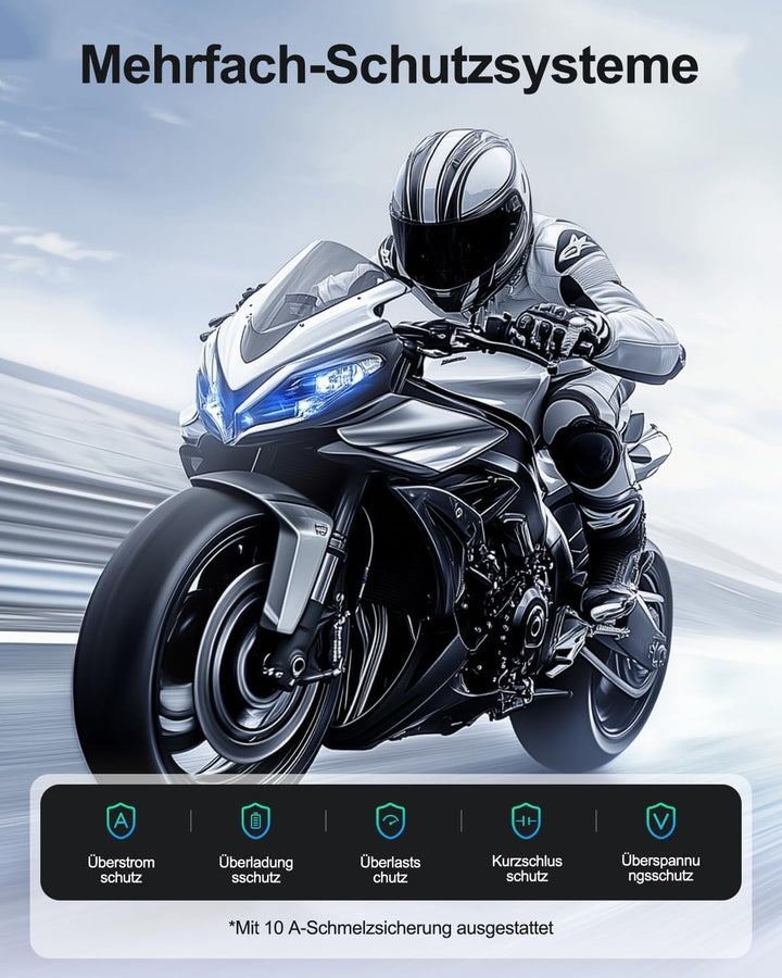 ZEXMTE Motorrad-USB-Ladegerät, USB Typ C PD & Quick Charge 3.0 Motorrad-Telefon-Ladegerät mit Voltme