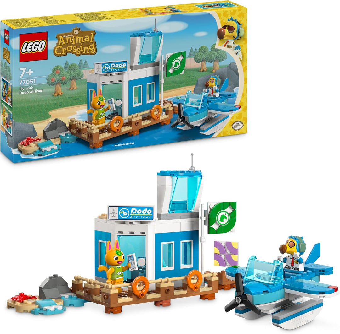LEGO Animal Crossing Flieg mit Dodo Airlines, Videospiel-Spielset, Flughafen-Spielzeug, Wasserflugze